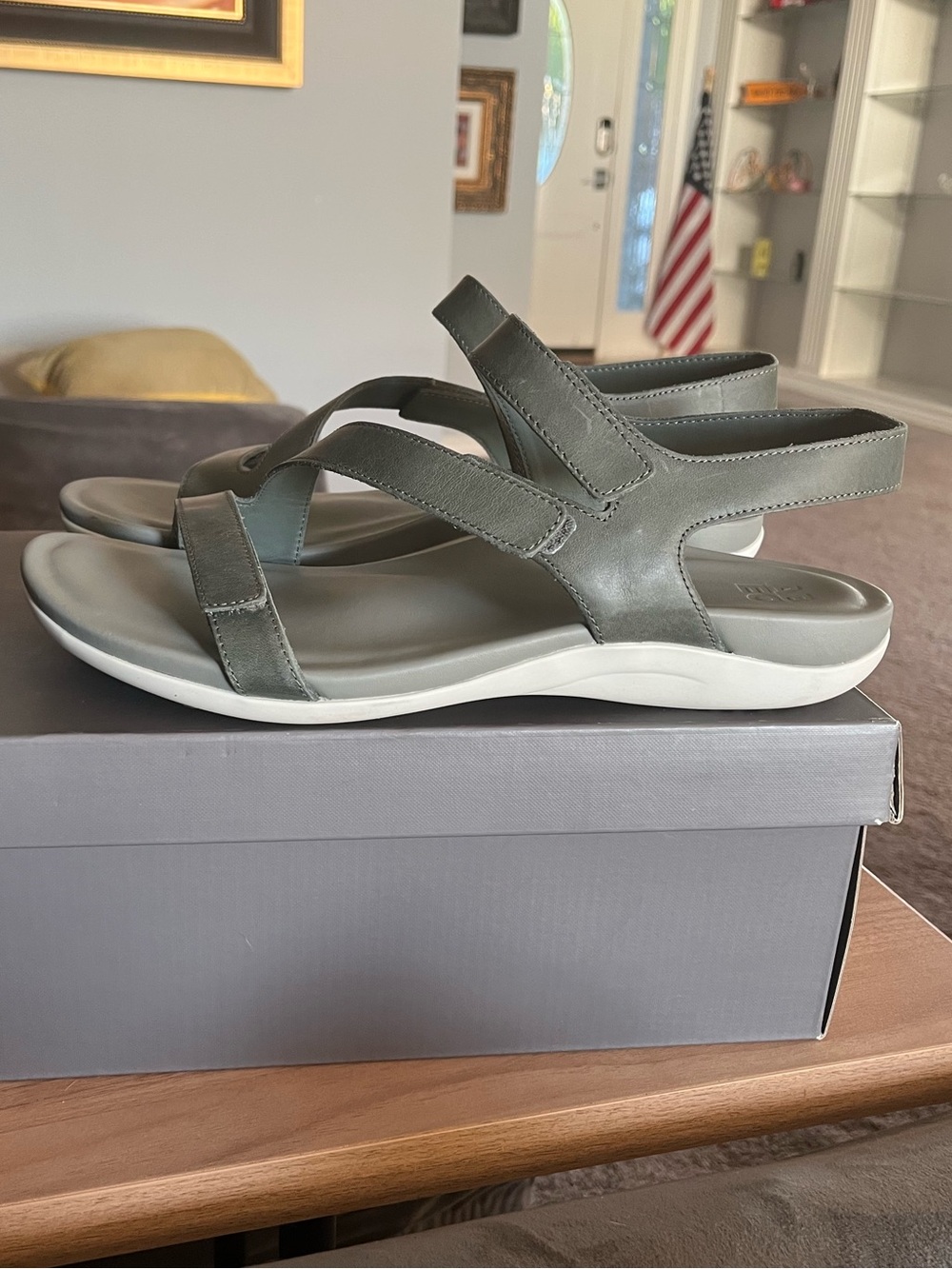 Abeo Oasis Grey Strappy Sport Sandals